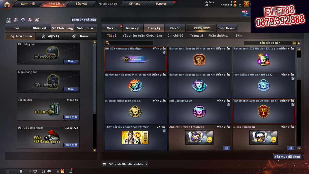 shop acc cf uy tin gia re